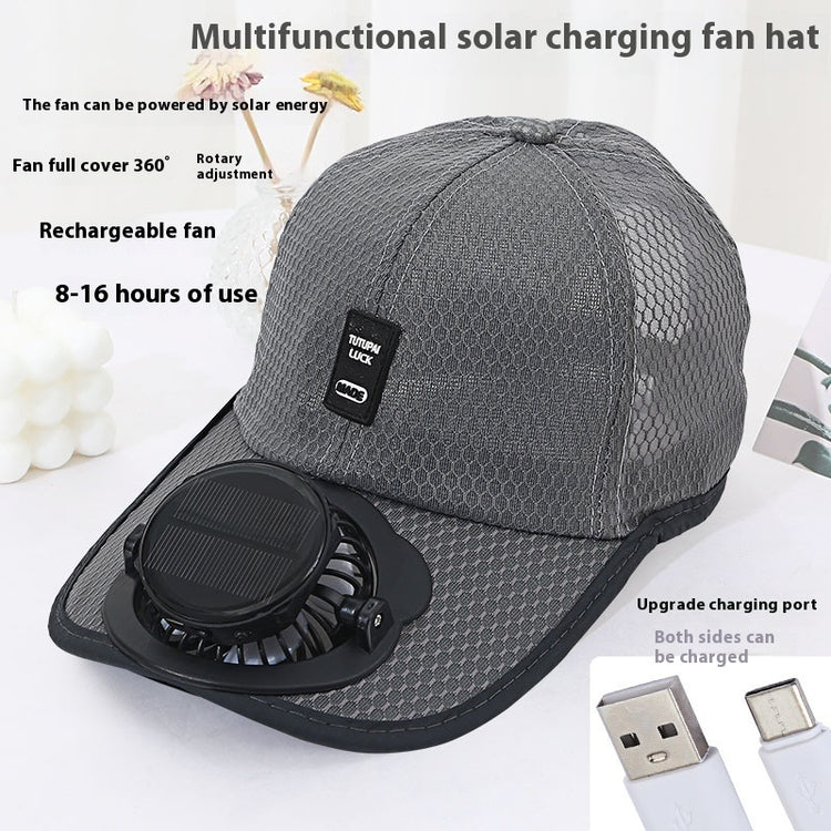 Solar Charging Fan Hat lightweight sun protection hat