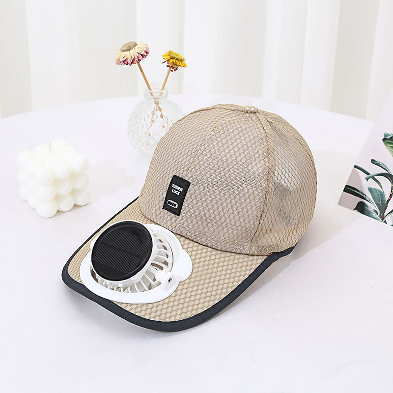 Solar Charging Fan Hat UV protection outdoor cap