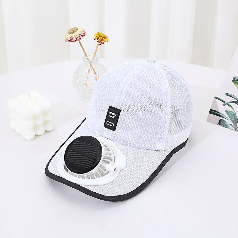 Solar Charging Fan Hat portable cooling cap