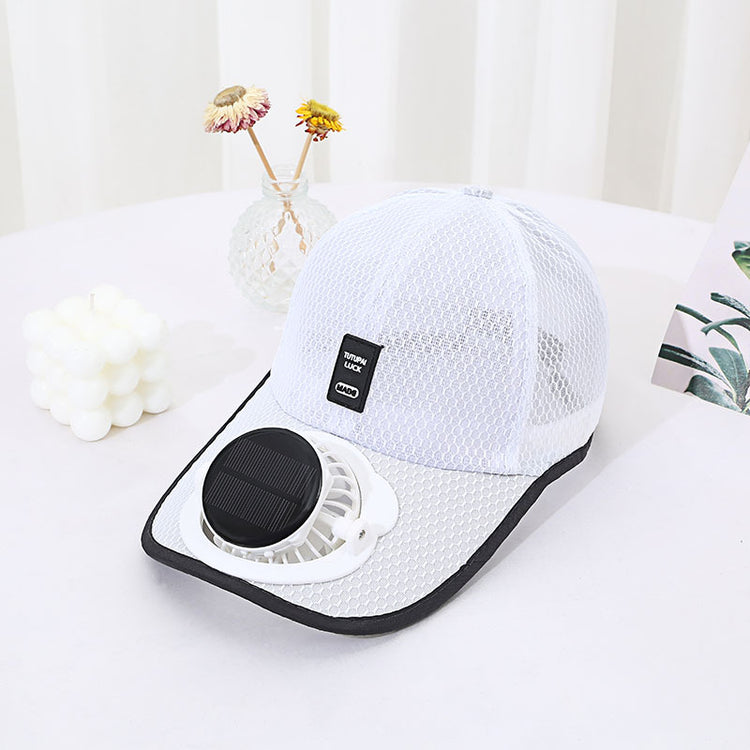 Solar Charging Fan Hat portable cooling cap