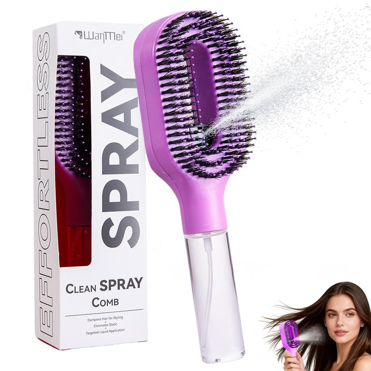 Spray Comb Hair Brush lightweight travel brush