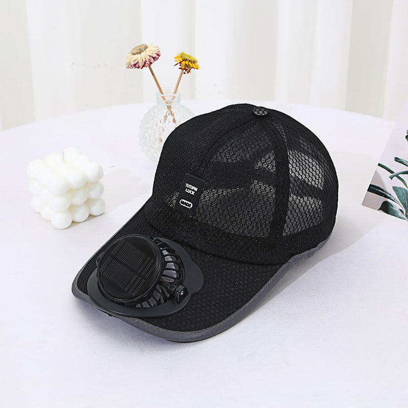 Solar Charging Fan Hat breathable mesh sun hat