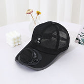 Solar Charging Fan Hat breathable mesh sun hat