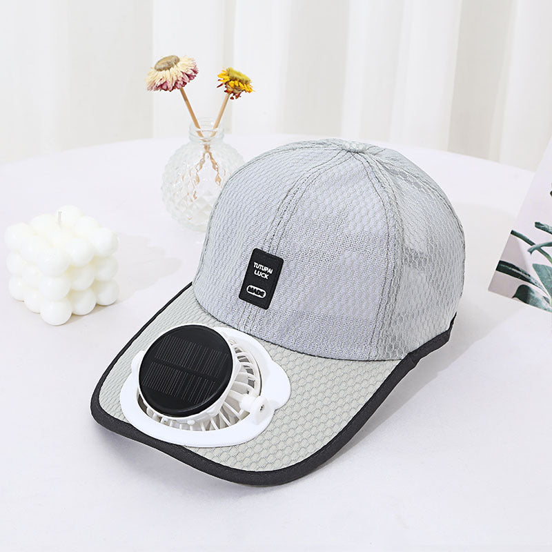 Solar Charging Fan Hat with solar powered fan